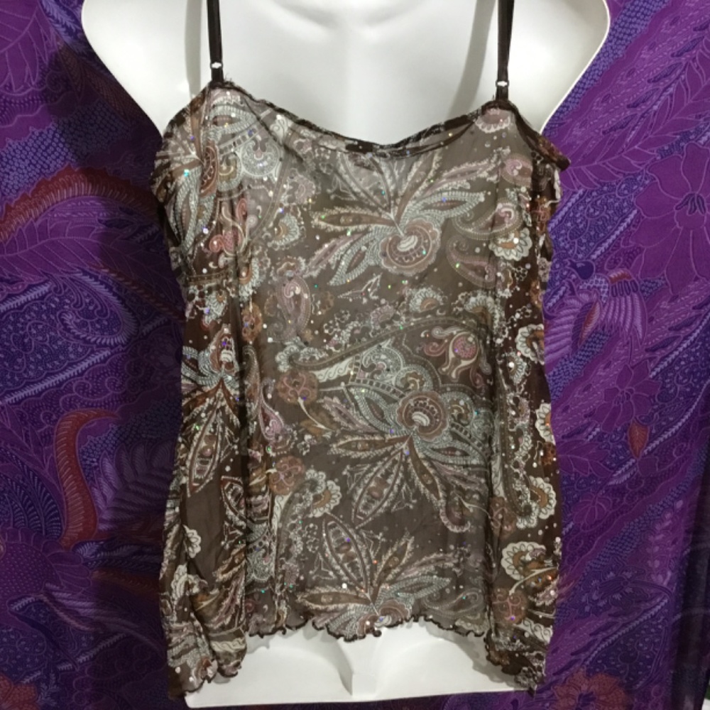 Velvet and sheer top size 18 - Picture 5 of 6